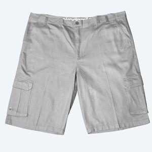 Akademiks Lightweight Cargo Shorts‎ Mens 48 Light Gray Streetwear Y2K